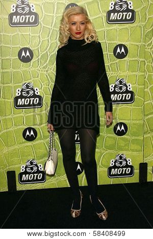 LOS ANGELES - NOVEMBER 02: Christina Aguilera at the Motorola 8th Anniversary Party at Hollywood Palladium on November 02, 2006 in Hollywood, CA.