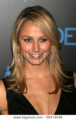 HOLLYWOOD - DECEMBER 07: Stacy Keibler at Armani Exchange and Details Magazine's 