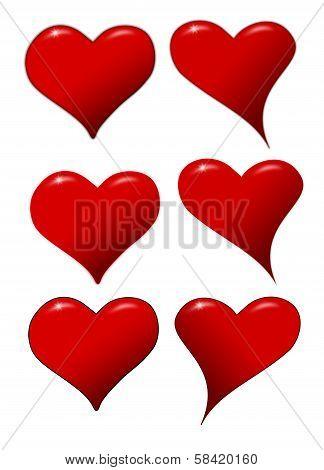 Hearts Icons For A Valentine's Day