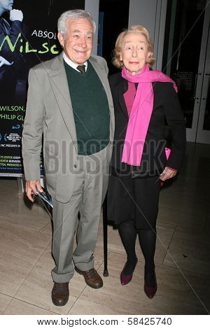 LOS ANGELES - DECEMBER 10: Jack Larson and Betty Freeman at the premiere of 