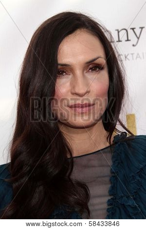 Famke Janssen at the 18th Annual Critics' Choice Movie Awards Arrivals, Barker Hangar, Santa Monica, CA 01-10-13