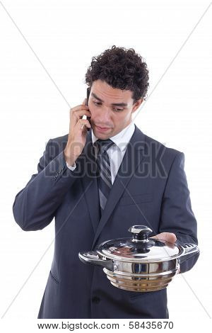 Hungry Man Seeks Lunch Via Mobile Phone