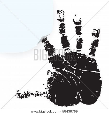 Handprint And Sticker