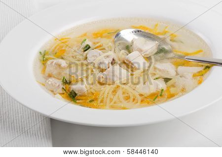 Bowl Of Chicken Vegetable Soup