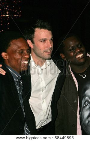 LOS ANGELES - NOVEMBER 15:  Ben Affleck and Archie Khambula and Victor Mohale at the Los Angeles Premiere of 