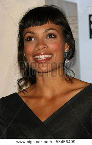 BEVERLY HILLS - DECEMBER 14: Rosario Dawson at the Nomination Announcement For The 64th Annual Golden Globe Awards on December 14, 2006 at Beverly Hilton in Beverly Hills, CA.
