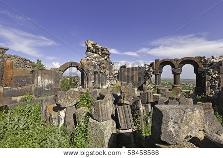 The ruins of a medieval Armenian  monastery