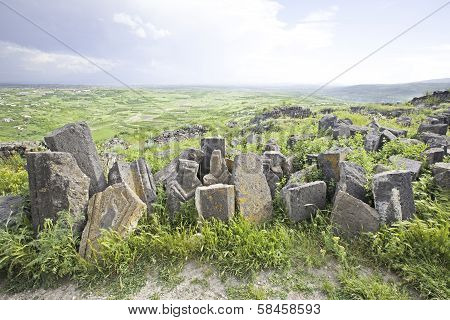 The ruins of a medieval church