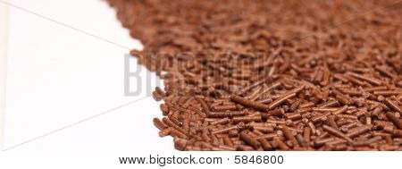 Chokolade granulat baggrund/banner