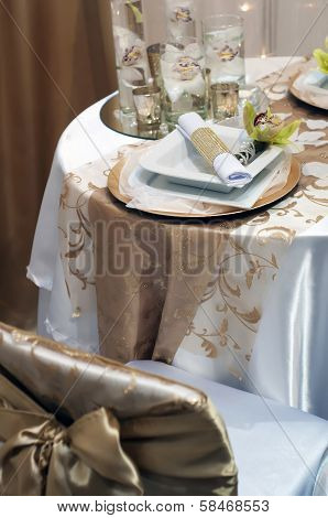 Decorated wedding table