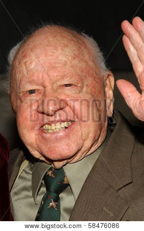 Mickey Rooney at the Billy Wilder Theater Opening Tribute. Hammer Museum, Westwood, California. December 3, 2006.