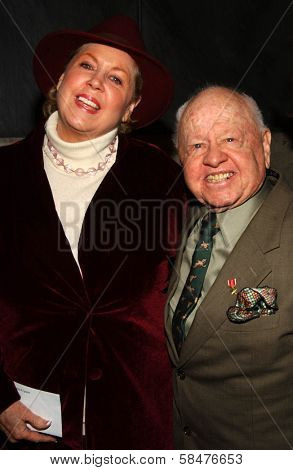 Jan Rooney and Mickey Rooney at the Billy Wilder Theater Opening Tribute. Hammer Museum, Westwood, California. December 3, 2006.