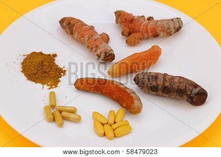 Turmeric In A Variety Of Forms