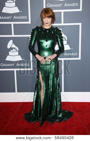 Florence Welch at the 55th Annual GRAMMY Awards, Staples Center, Los Angeles, CA 02-10-13
