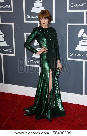 Florence Welch at the 55th Annual GRAMMY Awards, Staples Center, Los Angeles, CA 02-10-13