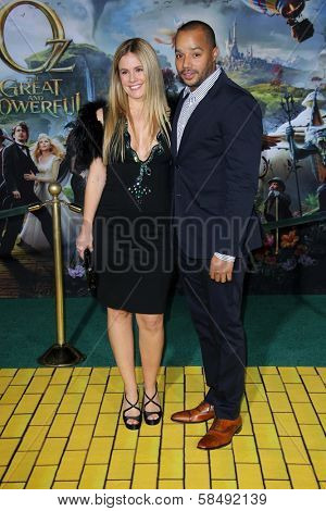 Donald Faison and wife at the 