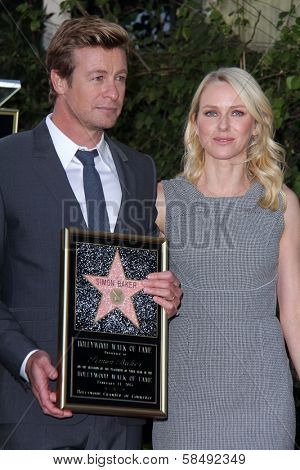Simon Baker, Naomi Watts at Simon Baker Honored With Star On The Hollywood Walk Of Fame, Hollywood, CA 02-14-13