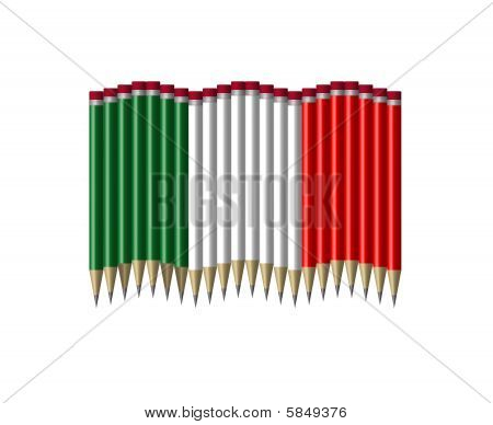 Bandeira de lápis de Itália