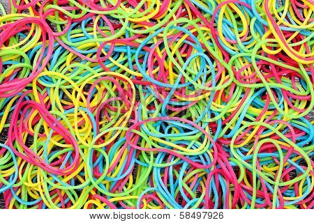 colorful rubber bands