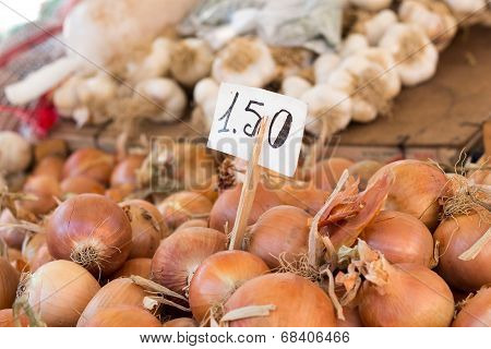 Onion on a market