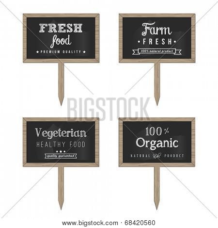 Wooden Chalk Food Signs