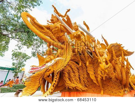 The traditional candle procession festival of Buddha.