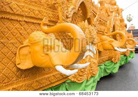 The traditional candle procession festival of Buddha.