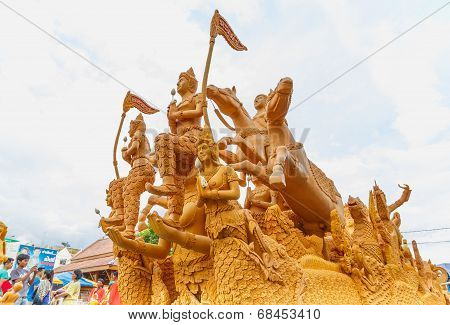 The traditional candle procession festival of Buddha.