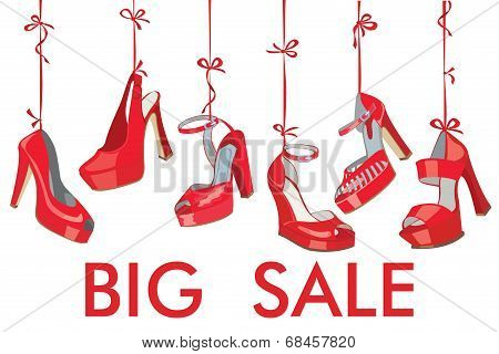 Red Fashion Women's  Shoes Hang On Ribbon.big Sale