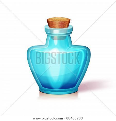 Vector illustration of glass flask