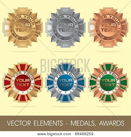 Vector elements - medals, awards