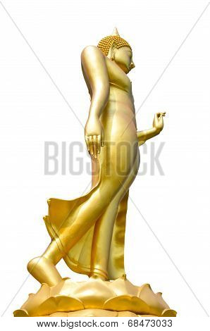 Statue Of  Buddha Isolated On White.