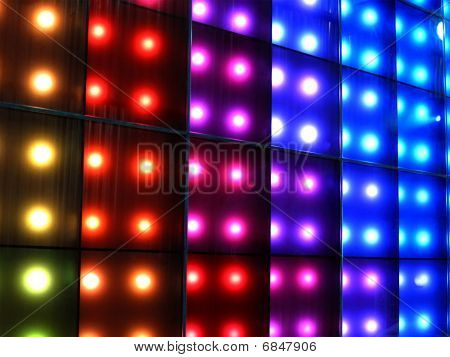 farverige disco belysning