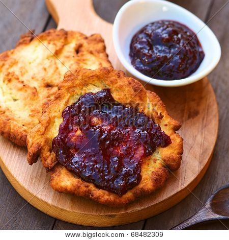 Hungarian Langos with Jam