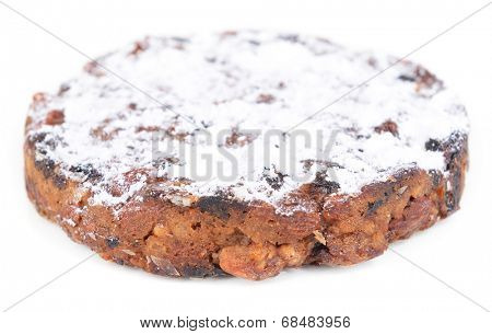 Delicious cake panforte isolated on white