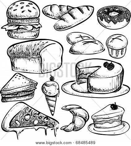 Pastry Bread Doodle