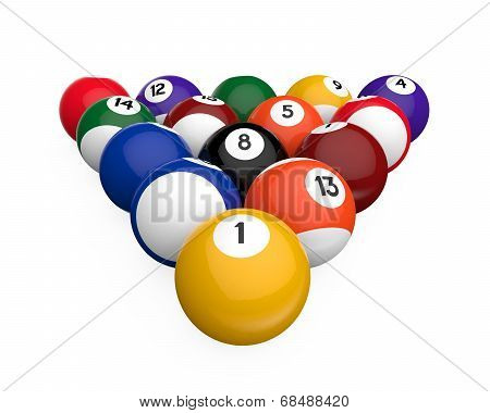 Billiard Balls Isolated