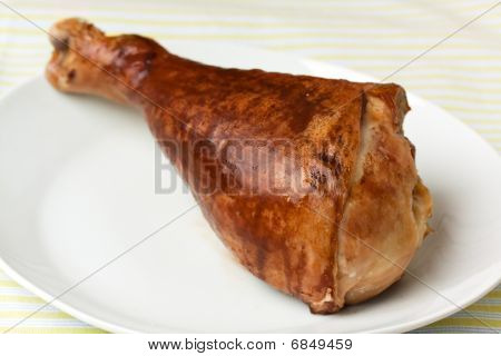 pečené stehno z Turecka, zblízka střílel