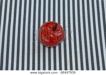 Red apple and textile