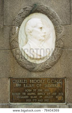 Relief to Charles Brook, second Rajah of Sarawak, Kuching, Malaysia.