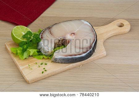 Raw Blue Shark Steak