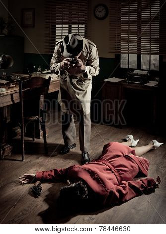 Photographer On Crime Scene