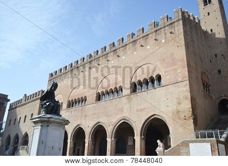 Old Medieval Buildings On Piazza Cavour