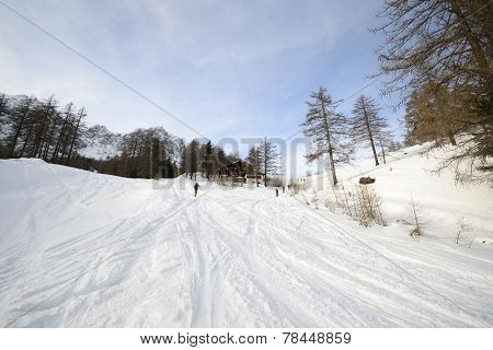 Ski Slope In Scenic Valley