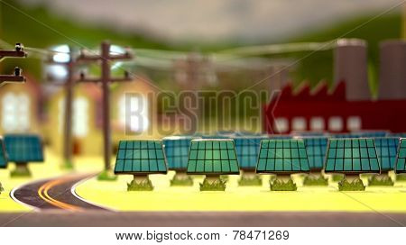 Alternative Energy Solar Cell In The City