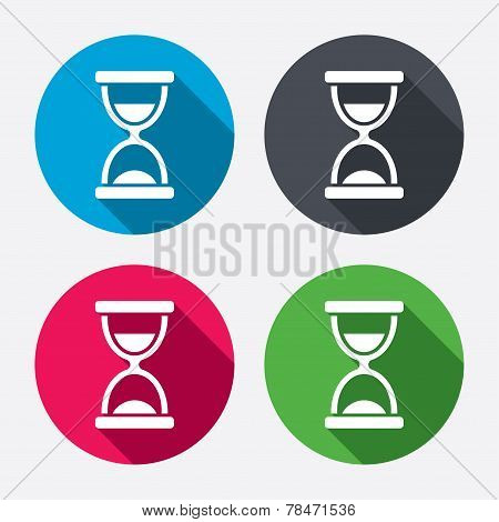 Hourglass sign icon. Sand timer symbol.