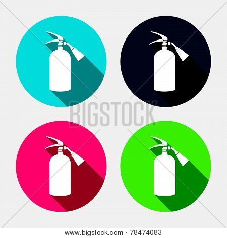 Fire extinguisher sign icon. Fire safety symbol.