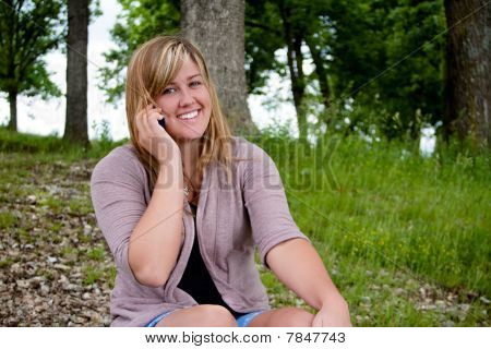 Tonåring prata telefon