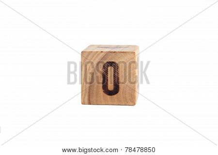 Numbers on a wooden cube