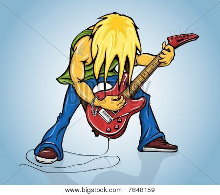 rock kitaristi pelissä sähkökitaran